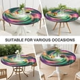 thumbnail image 7 of Colorful Spiral Pattern Round Fitted Tablecloth with Elastic Edge,Dining Table Cover Waterproof,Outdoor Round Tablecloth for Camping,Dining,Indoor and Outdoor, 7 of 7