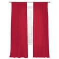 thumbnail image 2 of Sheer Curtain Panels Red Rod Pocket Voile Window Curtains Solid Color Window Treatments Ligh Filtering Privacy Curtain Drapes for Bedroom Living Room 2 Panel Set 108 Inch Length,, 2 of 9