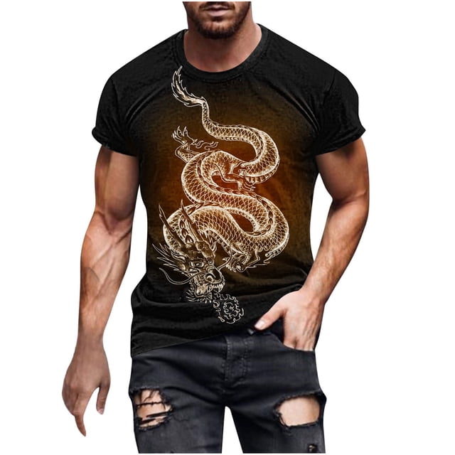 Chemises à Manches Longues pour Hommes, T-Shirt à Col Rond Imprimé, Chandail Décontracté, Chemise Unisexe en Polyester pour Extérieur, Quotidien et Printemps Été