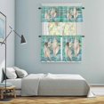 thumbnail image 6 of Summer Marine Life Kitchen Curtains Valances and Tiers Set of 3 Watercolor Conch Ocean Starfish Wood Grain Tier Curtains and Valance with Rod Pocket for Small Windows, 27.5"x24", 6 of 9