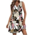 thumbnail image 1 of Vestido de Verano para las Mujeres Impreso sin Mangas Cuello en V, Sexy Y Casual Vestido Sexy para las Mujeres, 1 of 5