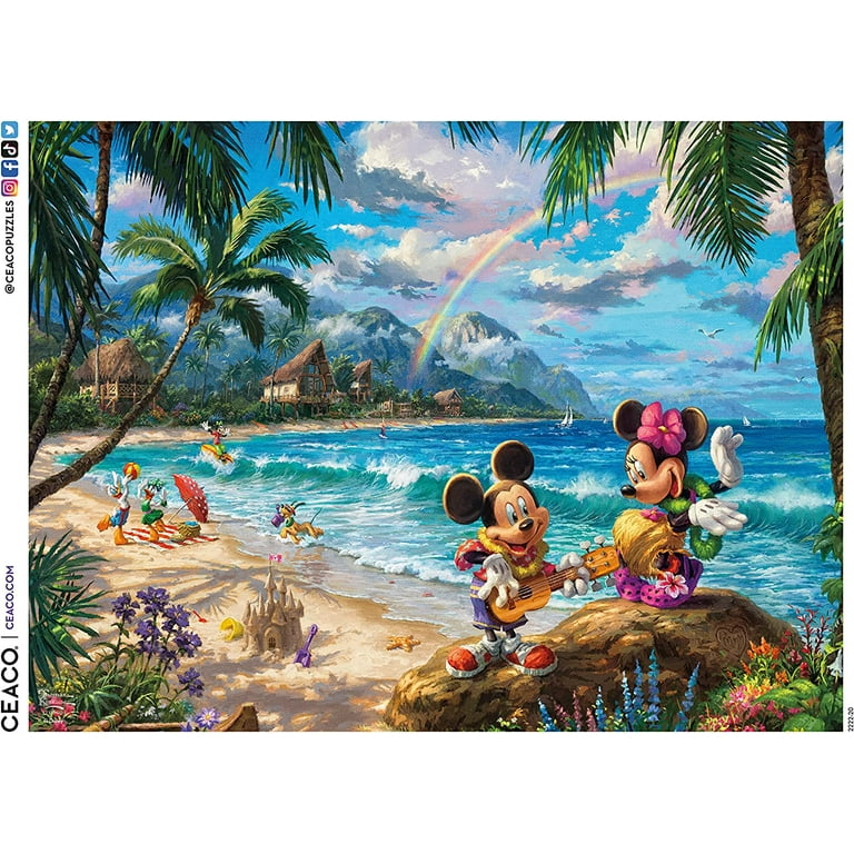 Ceaco 300-Piece Thomas Kinkade Disney Mickey & Minnie in Hawaii