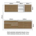 thumbnail image 4 of Cocina Integral Completa 240cm Madesa Glamy 06 - Blanco/Marrón, 4 of 10