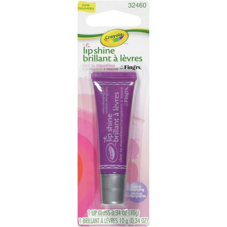 Fing'rs Crayola Lip Shine Lip Gloss, Sheer Clear to Mauvelous