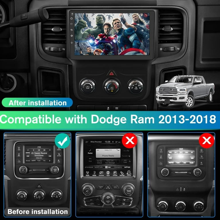 4+64GB Car Stereo for Dodge RAM 1500 2500 3500 2013-2018 Trucks