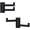 Matte Black-2 Pack, variant on 2-pack Brushed Swivel Double Towel Hooks 304 Stainless Steel Wall With 2 Arms Space-saving Hangers For Bathroom Kitchen Rv