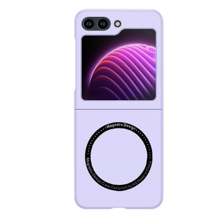 Zjrui Compatible with Samsung Galaxy Z Flip 5 Magnetic Case Ultra Thin Shockproof Protective Case-Purple