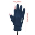 thumbnail image 2 of Cinvoph Heated Winter Gloves for Men Women Touchscreen USB Heating Thermal Gloves for Outdoor Cycling Skiing Snowboarding Hiking Hunting, Navy, 2 of 2
