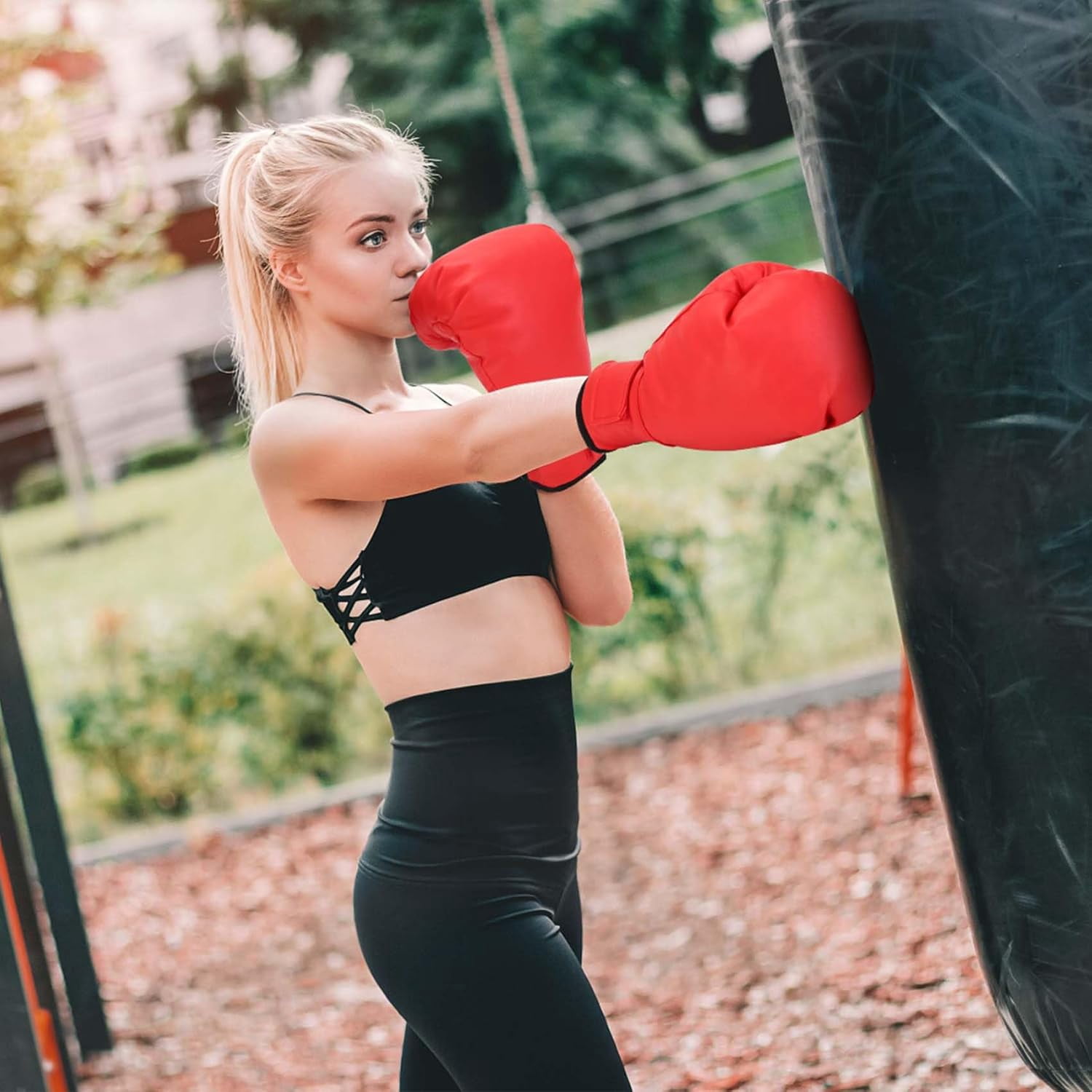 2-Pair Boxing Gloves for Men and Women, Suitable for Beginners and Children, Professional Shockproof Leather Sparring and Training Glove Set