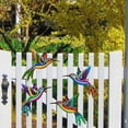 thumbnail image 4 of 4pc 10" Multicolor Metal Hummingbird Yard Décor, 4 of 8