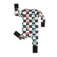 thumbnail image 4 of QEFJNO Bamboo Viscose Baby Boys One-Piece Footies Pajamas, Zipper Romper with Mitten, Footless Sleepers - Dinosaur, 4 of 8