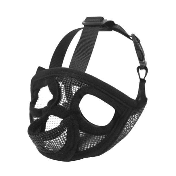 Short Snout Pet Dog Muzzles Comfortable Adjustable Breathable Mesh