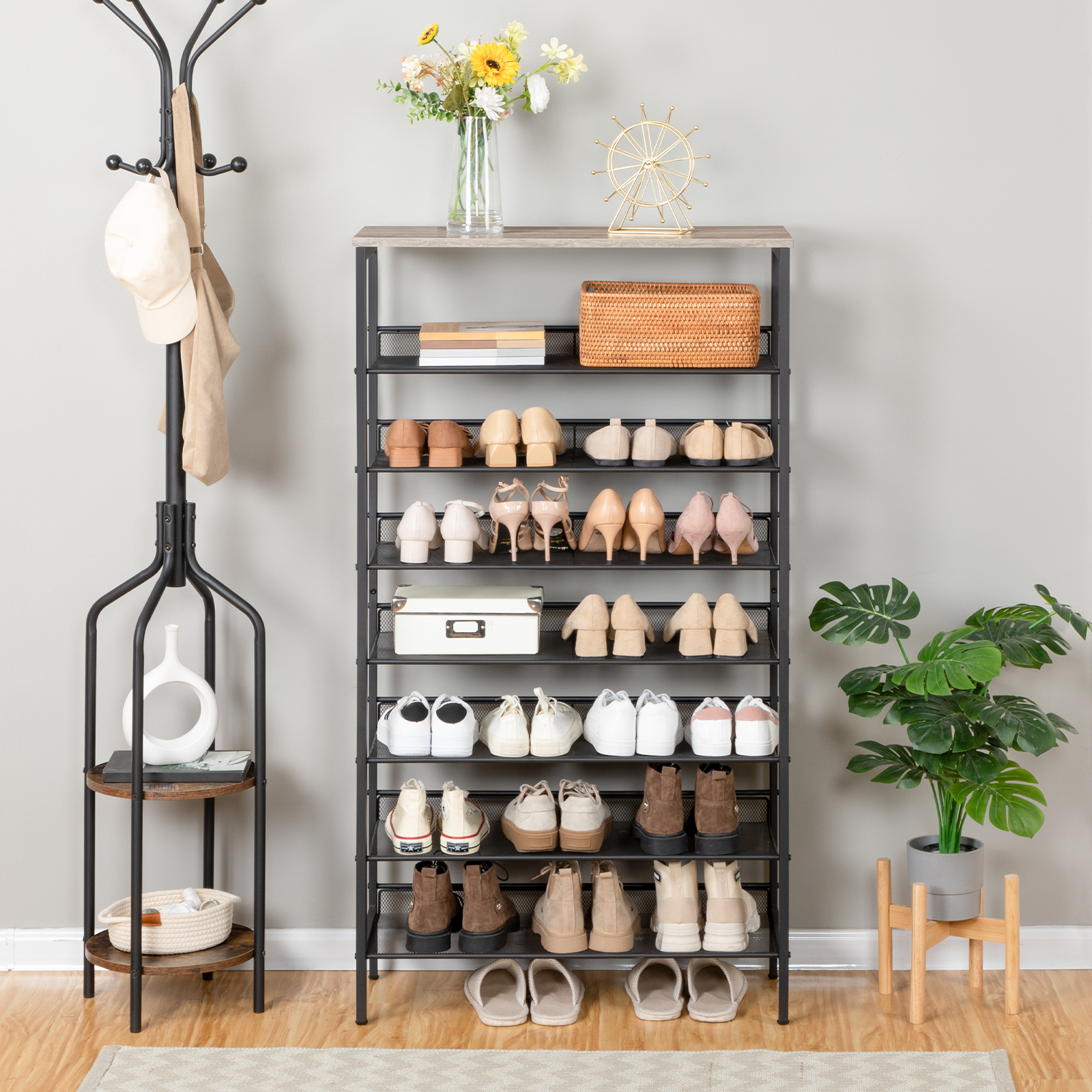 HOOBRO 8Tier Shoe Rack Storage Organizer for 2128 Pairs of Shoes