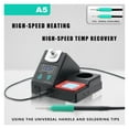 thumbnail image 2 of A5 Soldering Station Compatible Soldering Iron Tips C210/C245/C115 Handle Lead-free Electronic Welding Rework Station ,Complete Set, 2 of 6