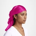thumbnail image 2 of Riforla Women Fashion Solid Satin Square Head Scarf Lightweight Neck Scarves Hair Bandana for Style Hot Pink, 2 of 9
