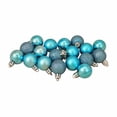 thumbnail image 6 of Northlight 18ct Shatterproof 4-Finish Christmas Ball Ornament Set 1.25" - Turquoise, 6 of 8