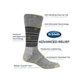 thumbnail image 6 of Dr. Scholl's Men's Advanced Relief Blister Guard® Casual Stripe Crew Socks, 3 Pack, 6 of 10