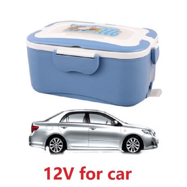 Electric Food Warmer Lunch Box 304 Stainless Steel Inner Pot 12V for car portable lunch box rice cooker v