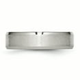 thumbnail image 3 of Titanium Beveled Edge 6mm Brushed and Polished Band Ring 11 Size, 3 of 7