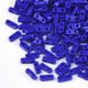 thumbnail image 1 of 2-Hole Opaque Glass Seed Beads Rectangle Blue 4.5~5x2x1~1.5mm Hole: 0.5~0.8mm, 1 of 2