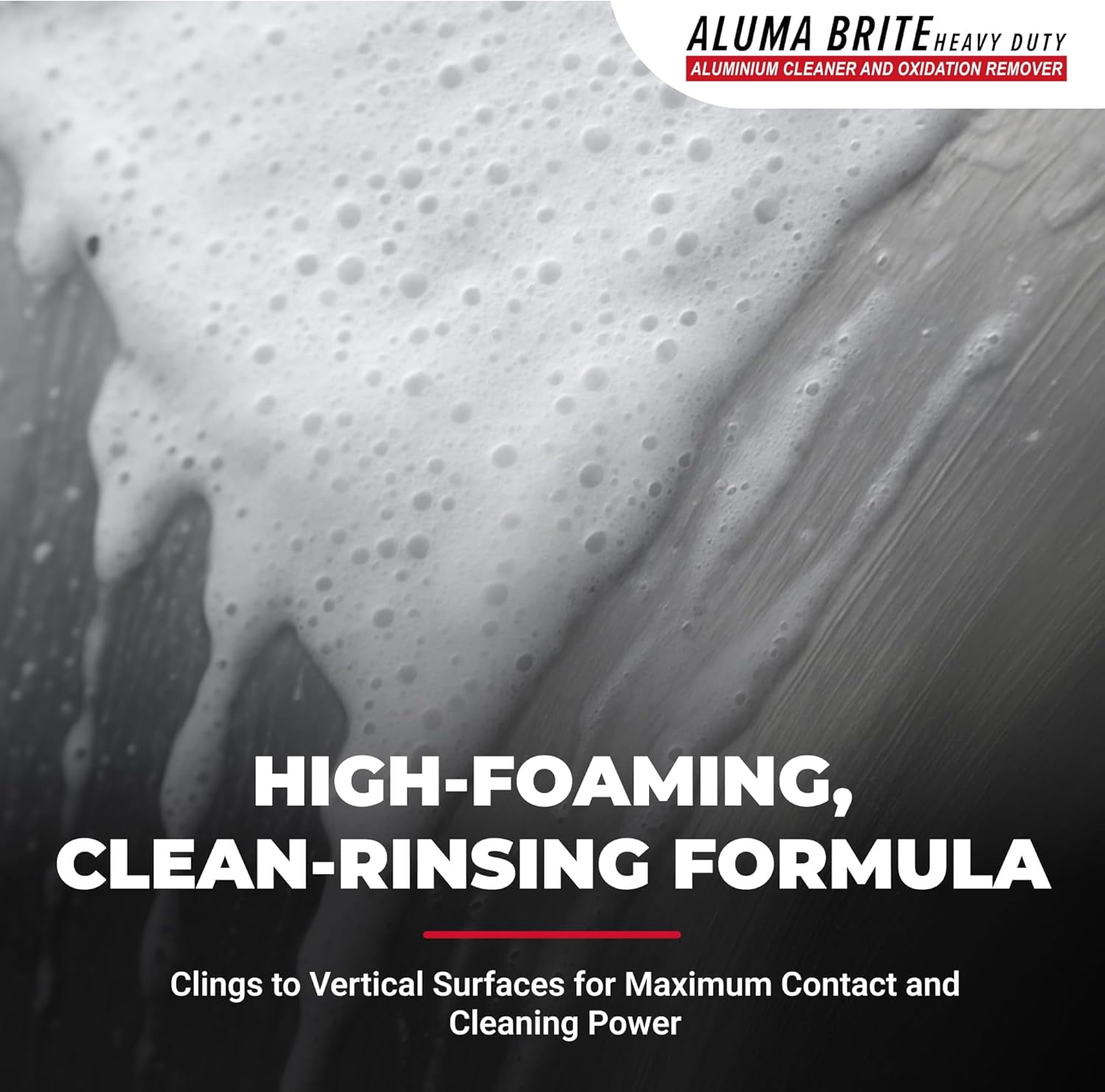 Corrosion Technologies ALuma Brite Heavy Duty Aluminum Cleaner, Industrial Brightener for Oxidation Removal, Concrete and Soot Residue, Commercial-Grade, High Foaming Rinse-Free Formula, 1 gallon