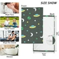 thumbnail image 3 of Alien Moon Star Outer Space Bath Hand Towel Soft Cotton Highly Absorbent Fingertip Towels for Bathroom Beach Kitchen Sports Gym Yoga Travel (2-Pieces Towel Sets, 28x16 inch), 3 of 7