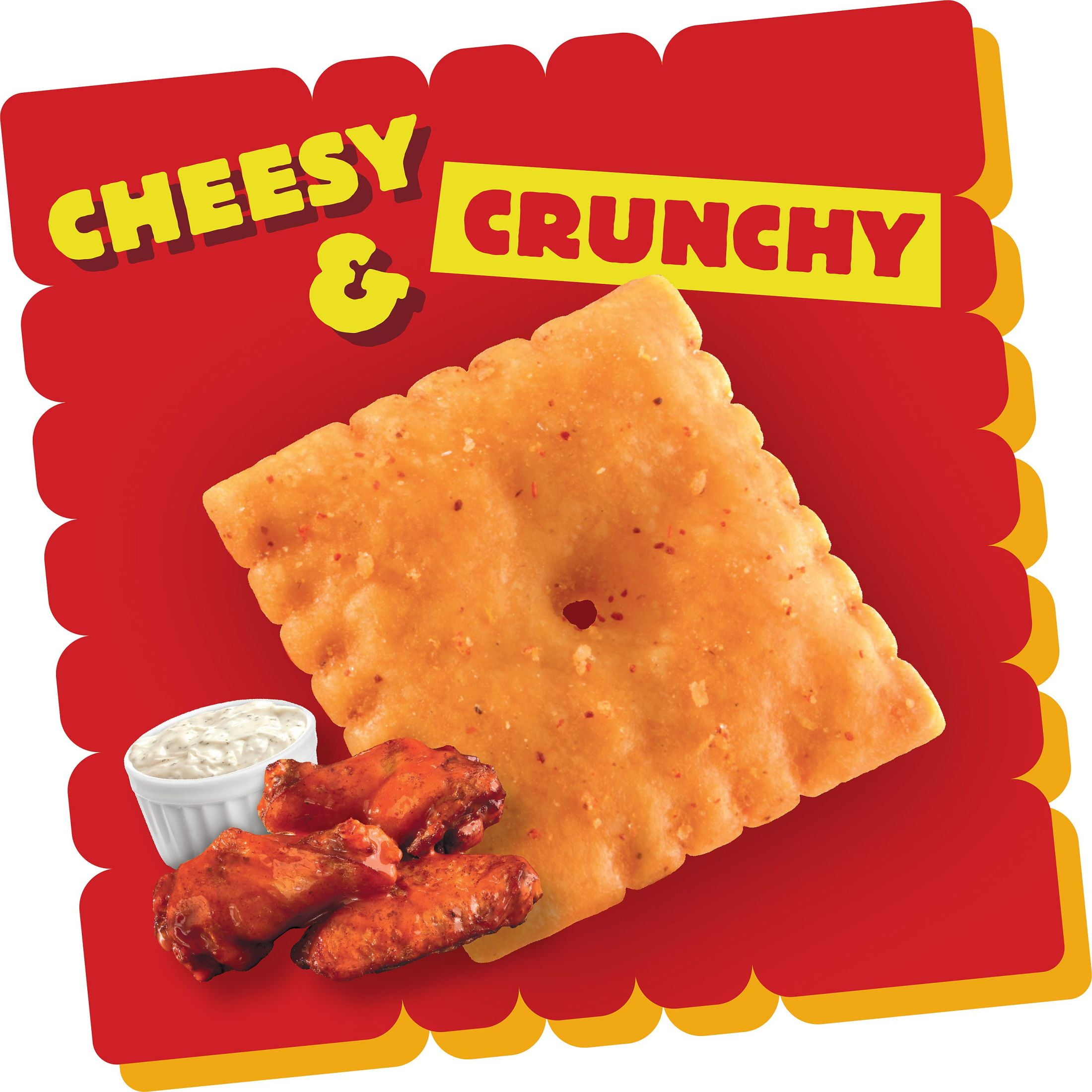 (2 pack) Cheez-It Buffalo Wing Cheese Crackers, Baked Snack Crackers, 12.4 oz
