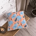 thumbnail image 3 of DouZhe Velvet Decorative Throw Pillow Covers Set of 2, Soft Square Cushion Cover with Invisible Zipper Abstract Geometric Elements Pink Printing, 18"x18", 3 of 7