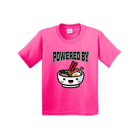 Inktastic Powered by Ramen Cute Noodles Youth T-Shirt