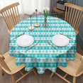 thumbnail image 3 of Christmas Round Tablecloth 60x60in(153x153cm) – Waterproof Polyester Table Cover with Full Print Design, Wrinkle Resistant & Washable for Kitchen Dining Party Decor, 3 of 6