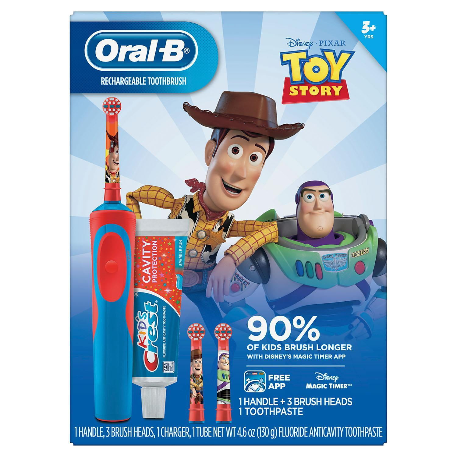OralB Kid's Electric Toothbrush and Crest Sparkle Fun Toothpaste