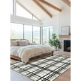 thumbnail image 2 of Abstract Stripes Area Rug for Bedroom 5x7 Ft Sage Green Black Grey Plaid Super Soft fuzzy Throw Rug Non-Slip Fluffy Plush Indoor Floor Carpet for Living Room Nursery Home Decor, 2 of 8