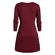 thumbnail image 3 of Puntoco-suéter de talla grande para mujer, tops asimétricos de manga larga con botones lisos, liquidación de Navidad Puntoco Puntoco-5084, 3 of 5