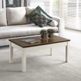 thumbnail image 4 of Wood Coffee Table White Distressed | Furniture Dash CADB962, 4 of 5