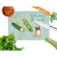thumbnail image 2 of Caroline's Treasures Welcome Friends Fawn French Bulldog Glass Cutting Board Large, 2 of 2