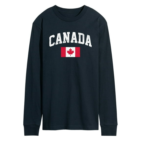 Instant Message - Canada Flag - Men's Long Sleeve T-Shirt