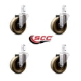 thumbnail image 2 of 4 Inch High Temp Phenolic Wheel Swivel 7/8 Inch Square Stem Caster Set SCC, 2 of 2
