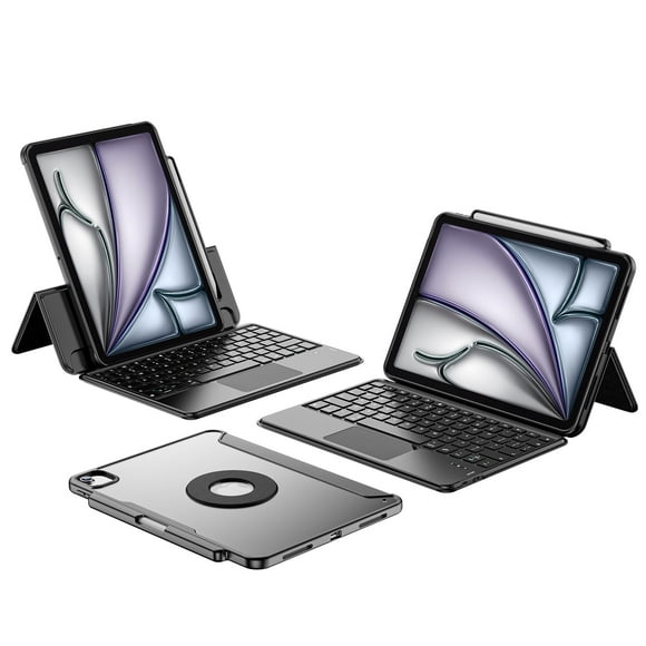 ProCase for iPad Air 11 inch (M3/M2) 2025/2024 Case with Keyboard; iPad Air 5/4th Gen 10.9" & iPad Pro 11 inch 4th/3rd/2nd/1st Gen Magnetic Detachable Protective Cover w
