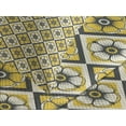 thumbnail image 4 of Ambesonne Spring Quilted Bedspread Set 3 Pcs, Yellow Tile Flowers, King Size, Charcoal Grey Yellow, 4 of 5