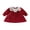 Red, variant on RUINIXCW Baby Girl Christmas Velvet Dress Embroidered Petal Collar Long Sleeve Dress
