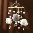 thumbnail image 3 of Baby Crib Mobile Wooden Wind Chime Bed Bell,Neutral Baby Crib Mobile,Baby Mobile for Crib,Handmade Baby Mobile,Clouds Baby Ceiling Mobile Baby Nursery Decoration (Grey), 3 of 5