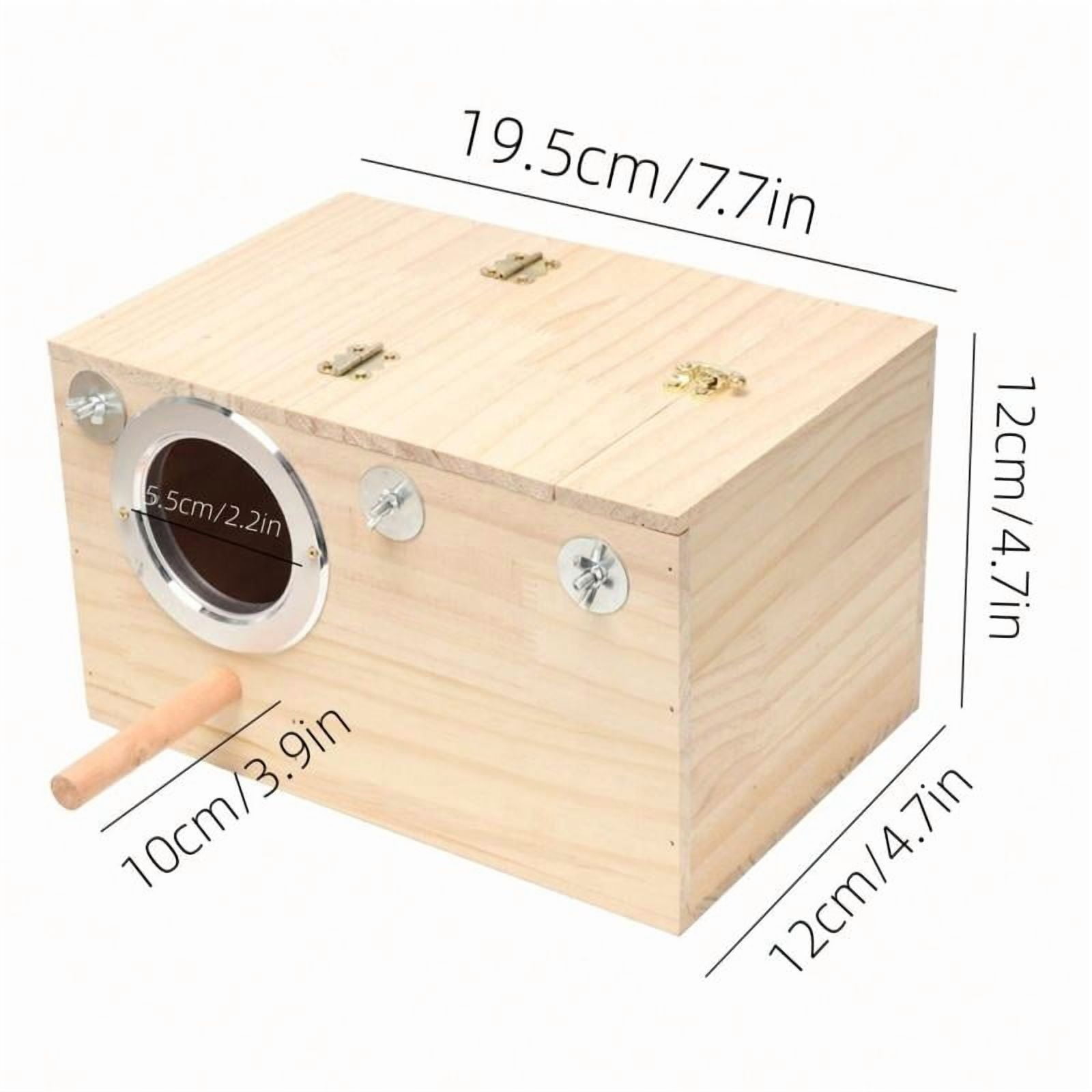 parakeet nest box bird house wood breeding box parrot mating box, hamster nest, suitable for lovebirds, cockatoos, budgies, finches, canaries and medium-sized birds