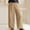 Khaki, variant on Lilgiuy Women's Casual Loose Baggy Pockets Pants Fashion Playsuit Trousers Overalls Cotton And Linen Pants Petite Classic Proportioned Pant