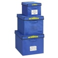 thumbnail image 3 of Bin Warehouse Fold-A-Tote, 22-Gallon Capacity, 15 1/2" x 16 1/2" x 20", Blue, Pack Of 4, 3 of 3
