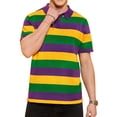 thumbnail image 2 of Polo Shirts for Men Novelty Short Sleeve Golf Shirt Festival Themed Striped Parade Party Tees, 2 of 5