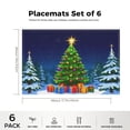 thumbnail image 2 of Merry Christmas Placemat Night Sky Colorful Lights Washable Welcome Door Mat - 6pcs/Pack 17.7x13in Christmas Tree Indoor Door Mats for Home Coffee Table, 2 of 5