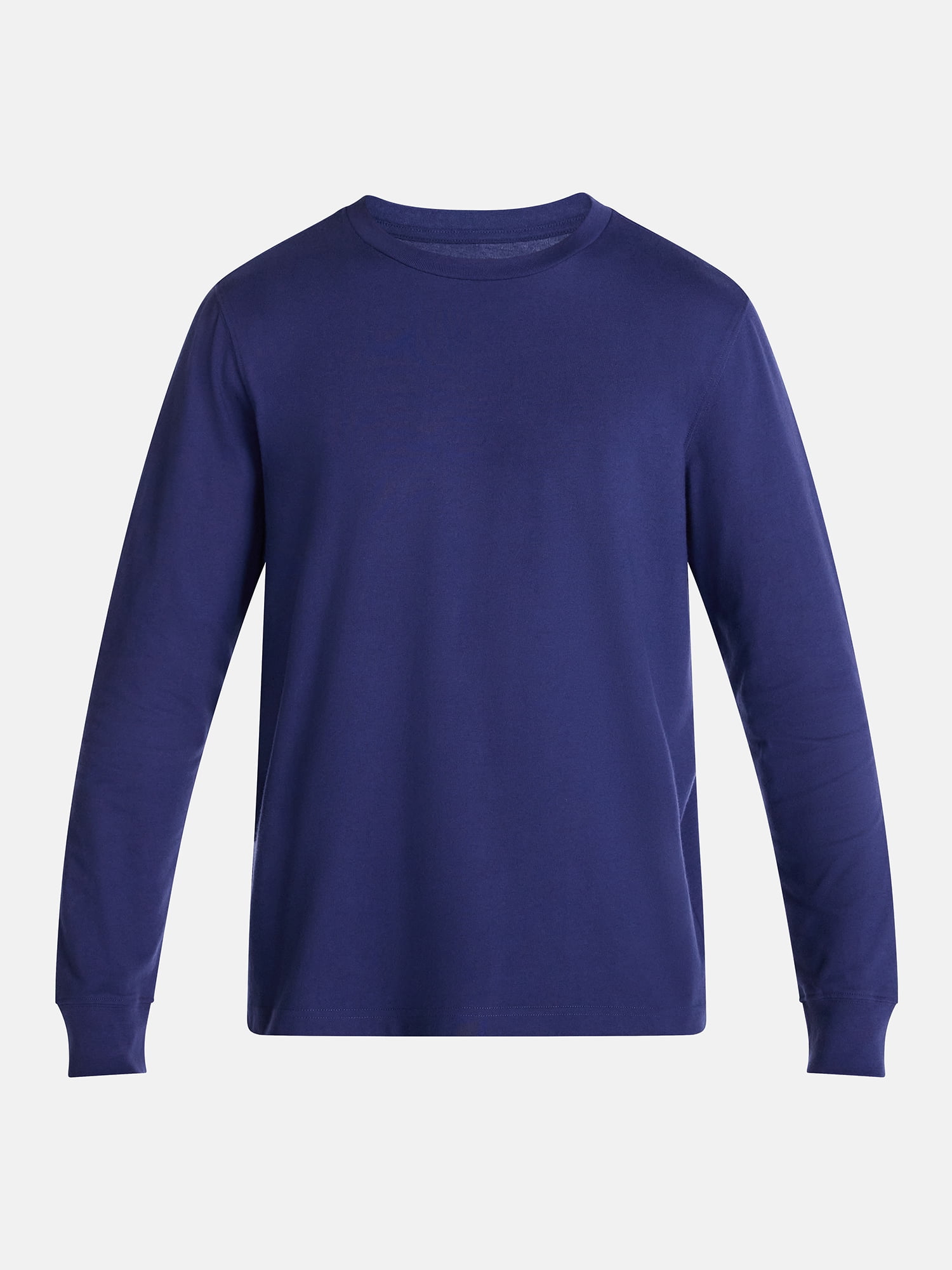 George Men's & Big Men's Cotton Crewneck T-Shirt with Long Sleeves, Size XS-3XL