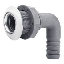 White Water 6653N-90 Stainless/Nylon Thru-Hull, 90 Degree