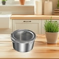 thumbnail image 4 of Large Salad Bowl With Lid,Salad Bowls To Go For Lunch,Stainless Steel Bowls,Stainless Steel Lunch Container,Salad Bowl Stainless Steel Salad Bowl With Lid(Sliver 400ML 4.3x2.3in)from ANMUYUM, 4 of 9