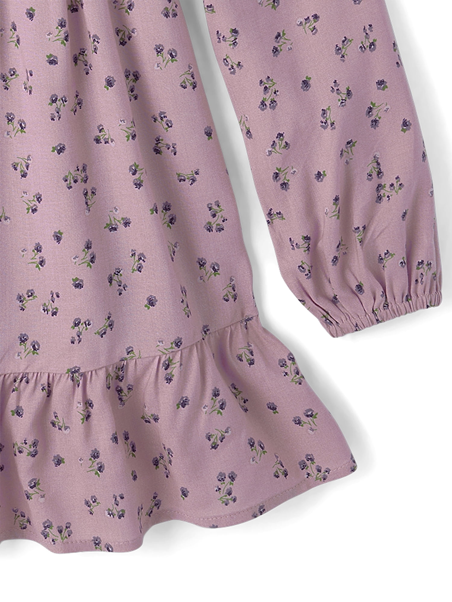 The Children's Place Girls Long Sleeve Floral Ruffle Dress, Sizes XS-XXL